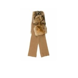 BEAUTIFUL LUXURY MICHAEL KORS 100 % GENUINE COYOTE FUR SCARF-SHAWL